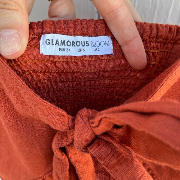 100% Cotton Terra cotta maxi maternity dress, Size us2 - Picture 7 of 8